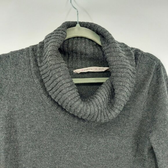 Athleta Merino Wool COWL NECK SWEATER DRESS Charcoal - Picture 4 of 8